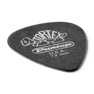 Dunlop 488P073 Tortex Pitch Black Standard Pick 0.73mm (12-Pack)