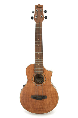 Used Ibanez UEW15E-OPN Cutaway Concert Ukulele - Open Pore Natural