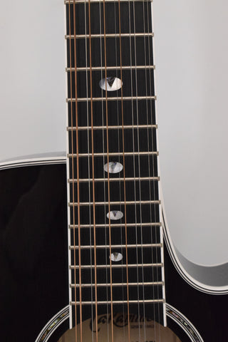 Used Takamine TSP158C-12 SBL See Thru Black Gloss 12-String Acoustic Electric w/ Case