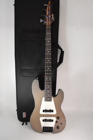 Used Landon K Tour Bass Transparent Gray Chambered with Case