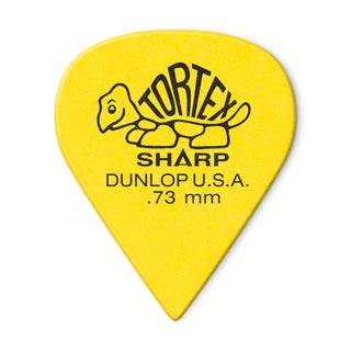Dunlop Tortex Sharp Guitar Picks - .73mm Yellow (12-pack)