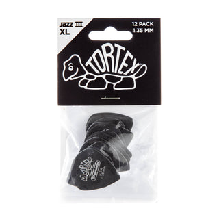 Dunlop 498P135 Tortex Jazz III XL Pick 1.35mm (12-Pack)
