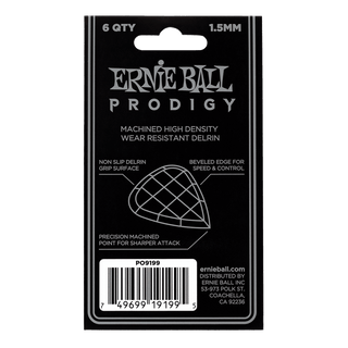 Ernie Ball 1.5mm Black Standard Prodigy Picks 6-pack - Safe Haven Music