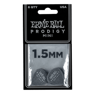 Ernie Ball 1.5 mm Black Mini Prodigy Picks - 6 Pack - Safe Haven Music