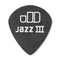 Dunlop 482P050 Tortex Pitch Black Jazz III Pick 0.50mm (12-Pack)