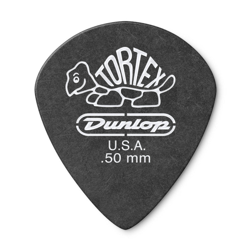 Dunlop 482P050 Tortex Pitch Black Jazz III Pick 0.50mm (12-Pack)