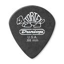 Dunlop 482P088 Tortex Pitch Black Jazz III Pick 0.88mm (12-Pack)