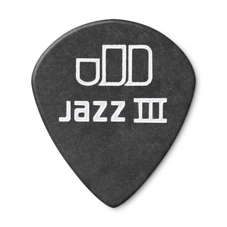 Dunlop 482P100 Tortex Pitch Black Jazz III Pick 1.0mm (12-Pack)