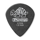 Dunlop 482P100 Tortex Pitch Black Jazz III Pick 1.0mm (12-Pack)