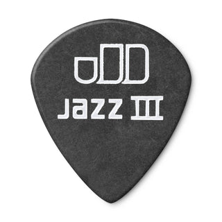 Dunlop 482P114 Tortex Pitch Black Jazz III Pick 1.14mm (12-Pack)