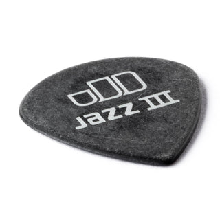 Dunlop 482P114 Tortex Pitch Black Jazz III Pick 1.14mm (12-Pack)