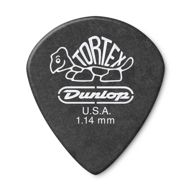 Dunlop 482P114 Tortex Pitch Black Jazz III Pick 1.14mm (12-Pack)