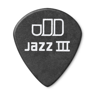 Dunlop 482P135 Tortex Pitch Black Jazz III Pick 1.35mm (12-Pack)