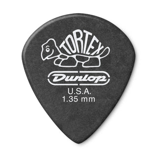 Dunlop 482P135 Tortex Pitch Black Jazz III Pick 1.35mm (12-Pack)