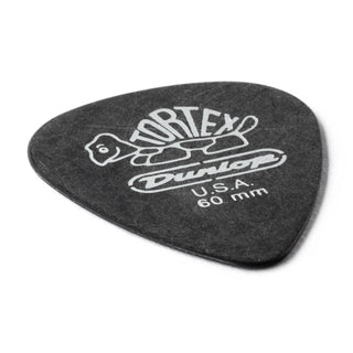 Dunlop 488P060 Tortex Pitch Black Standard Pick 0.60mm (12-Pack)