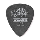 Dunlop 488P060 Tortex Pitch Black Standard Pick 0.60mm (12-Pack)