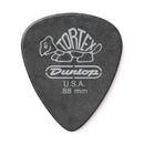Dunlop 488P088 Tortex Pitch Black Standard Pick 0.88mm (12-Pack)