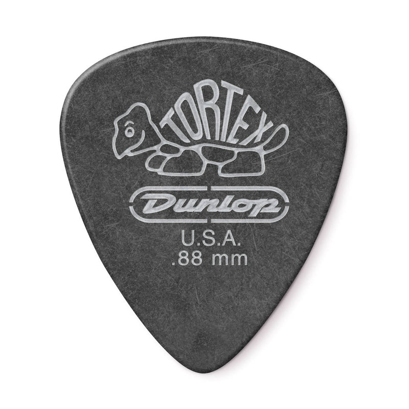 Dunlop 488P088 Tortex Pitch Black Standard Pick 0.88mm (12-Pack)