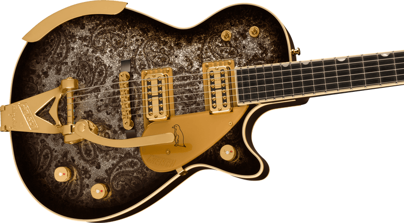Gretsch G6134TG Limited Edition Paisley Penguin with String-Thru Bigsby - Black Paisley