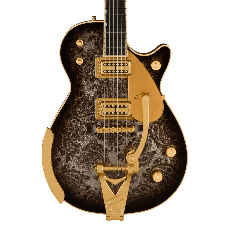 Gretsch G6134TG Limited Edition Paisley Penguin with String-Thru Bigsby - Black Paisley