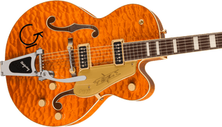 Gretsch G6120TGQM-56 Limited Edition Quilt Classic Chet Atkins Hollow Body - Roundup Orange Stain Lacquer
