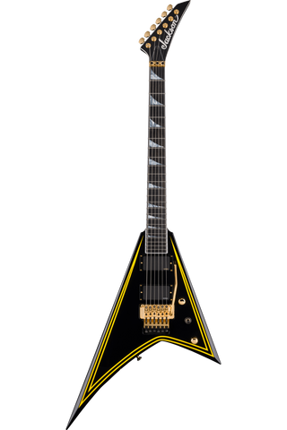 Jackson MJ Series Rhoads RR24MG - Black with Yellow Pinstripes