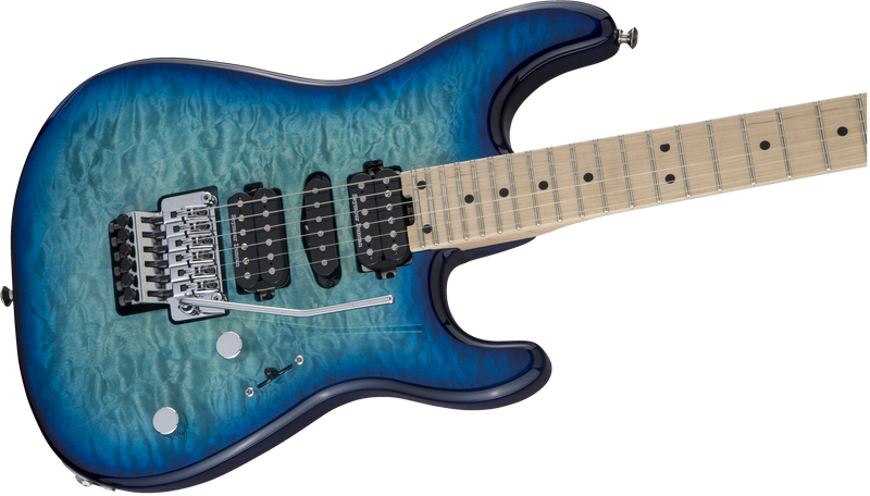 Charvel MJ San Dimas Style 1 HSH FR M QM - Maple Fingerboard - Caribbean Burst