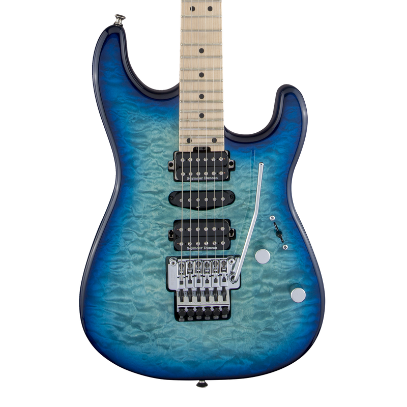 Charvel MJ San Dimas Style 1 HSH FR M QM - Maple Fingerboard - Caribbean Burst