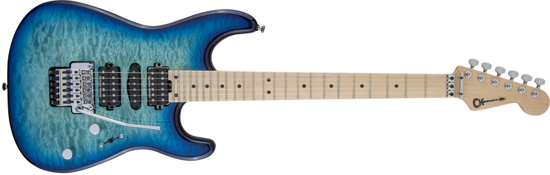 Charvel MJ San Dimas Style 1 HSH FR M QM - Maple Fingerboard - Caribbean Burst