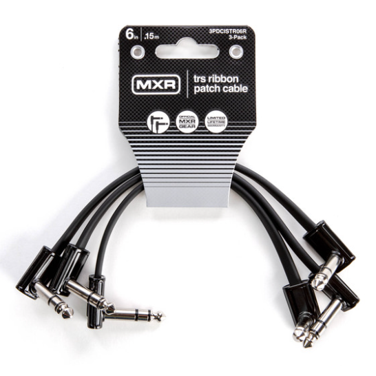 MXR 6 Inch TRS Ribbon Patch Cable - 3pk