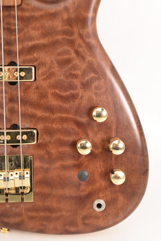 Used JClef Basses Jubal 2023 Natural Quilt Top Semi Hollow Body Bass - Modified