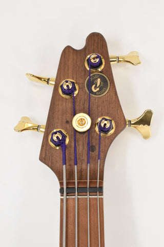 Used JClef Basses Jubal 2023 Natural Quilt Top Semi Hollow Body Bass - Modified