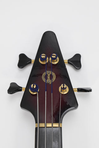Used Pangborn Warlord Graphite Carbon Fiber Neck 4 String Bass - Maroon Burst 1985