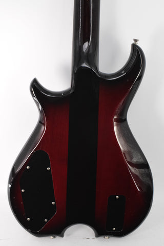 Used Pangborn Warlord Graphite Carbon Fiber Neck 4 String Bass - Maroon Burst 1985