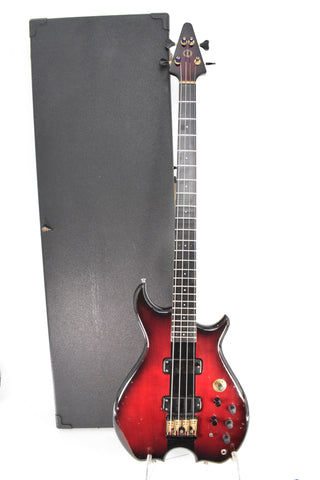 Used Pangborn Warlord Graphite Carbon Fiber Neck 4 String Bass - Maroon Burst 1985
