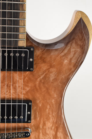 Used Dunable USA R2 Special Stash Black Limba Body and Burl Maple Top