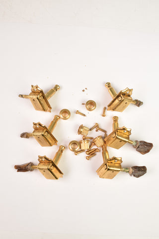 Vintage Kluson Single Line Tulip Tip Gold Tuners D-169400 1958-1960