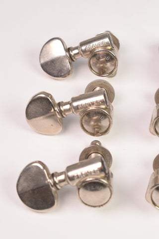 Vintage Grover Pat Pend USA Milk Bottle Rotomatic Tuners - Nickel