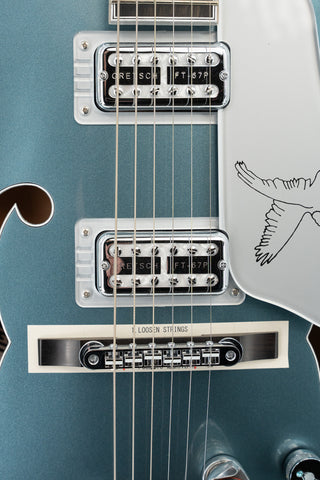 Gretsch G6136T-140 Limited Edition 140th Double Platinum Falcon - Two Tone Stone Platinum/Pure Platinum - Ser. JT22124738