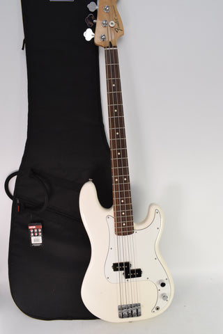Used Fender Mexican Standard Precision Bass - Arctic White with Rosewood Fingerboard 2016