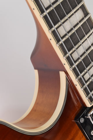 Used D'Angelico Premier DC Semi-Hollow Double Cutaway with Stop-Bar Tailpiece - Dark Iced Tea Burst