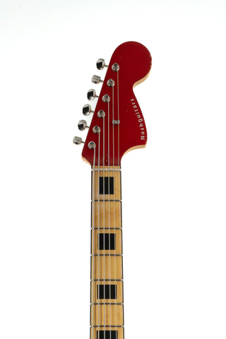 Nash B-6 Candy Apple Red Block Inlays with Matching Headstock - Light Aging