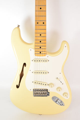 Used Fender Eric Johnson Thinline Stratocaster with Maple Fretboard - Vintage Blonde