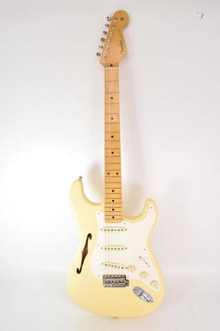 Used Fender Eric Johnson Thinline Stratocaster with Maple Fretboard - Vintage Blonde