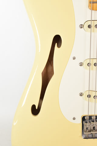Used Fender Eric Johnson Thinline Stratocaster with Maple Fretboard - Vintage Blonde
