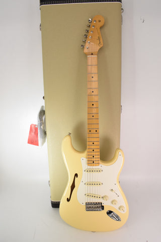Used Fender Eric Johnson Thinline Stratocaster with Maple Fretboard - Vintage Blonde