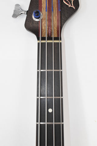 Used Landon K Tour Bass Transparent Gray Chambered with Case