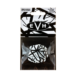 Dunlop EVHP03 EVH White w/ Black Stripes Pick (6-Pack)