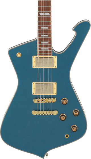 Ibanez Iceman IC420 6-String Electric Guitar - Antique Blue Metallic