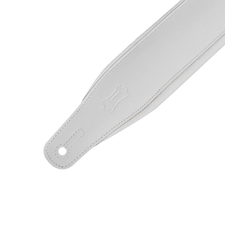 Levy's 3" Amped Leather Series Wide Top Grain Strap - White